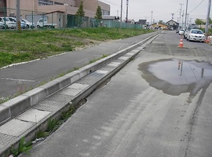岩沼市遊水池_液状化