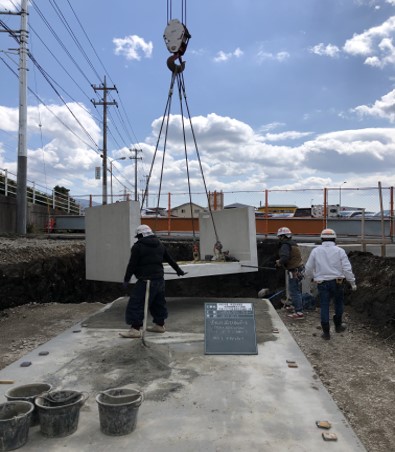 裾野市_歩行者用通路_施工風景01